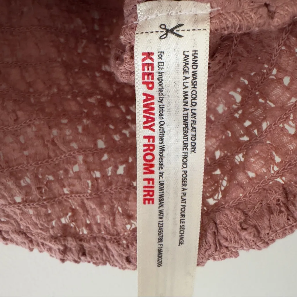 Free People FP One Adella Bralette Boho Lace Camisole Top Pink Rose bohemian M - Image 12