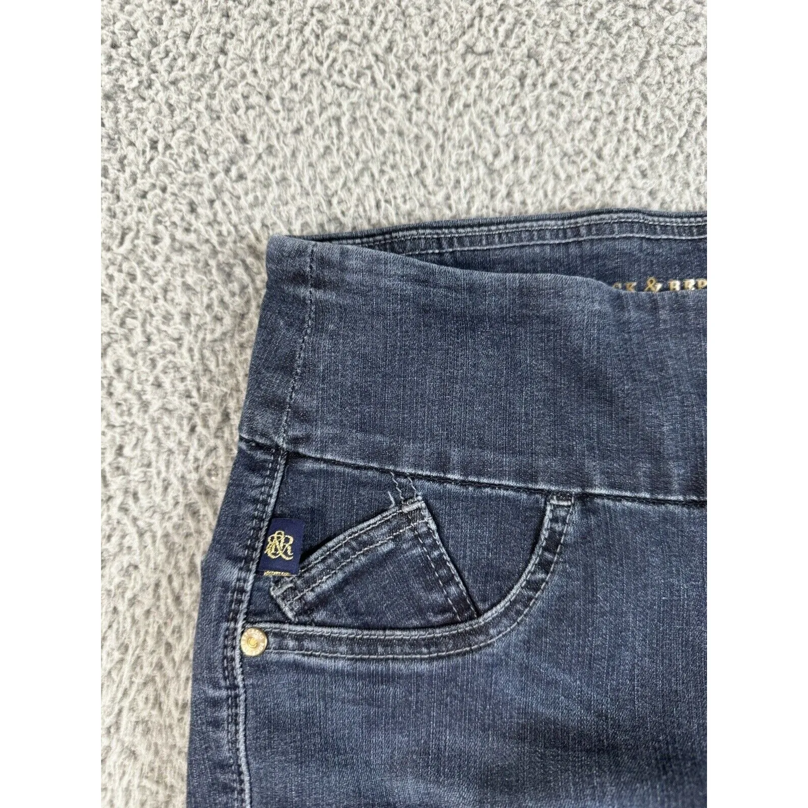 Rock‎ & Republic Jeans Women 2 Skinny Low Rise Slimming Denim Cure Pull On Pants - Image 6