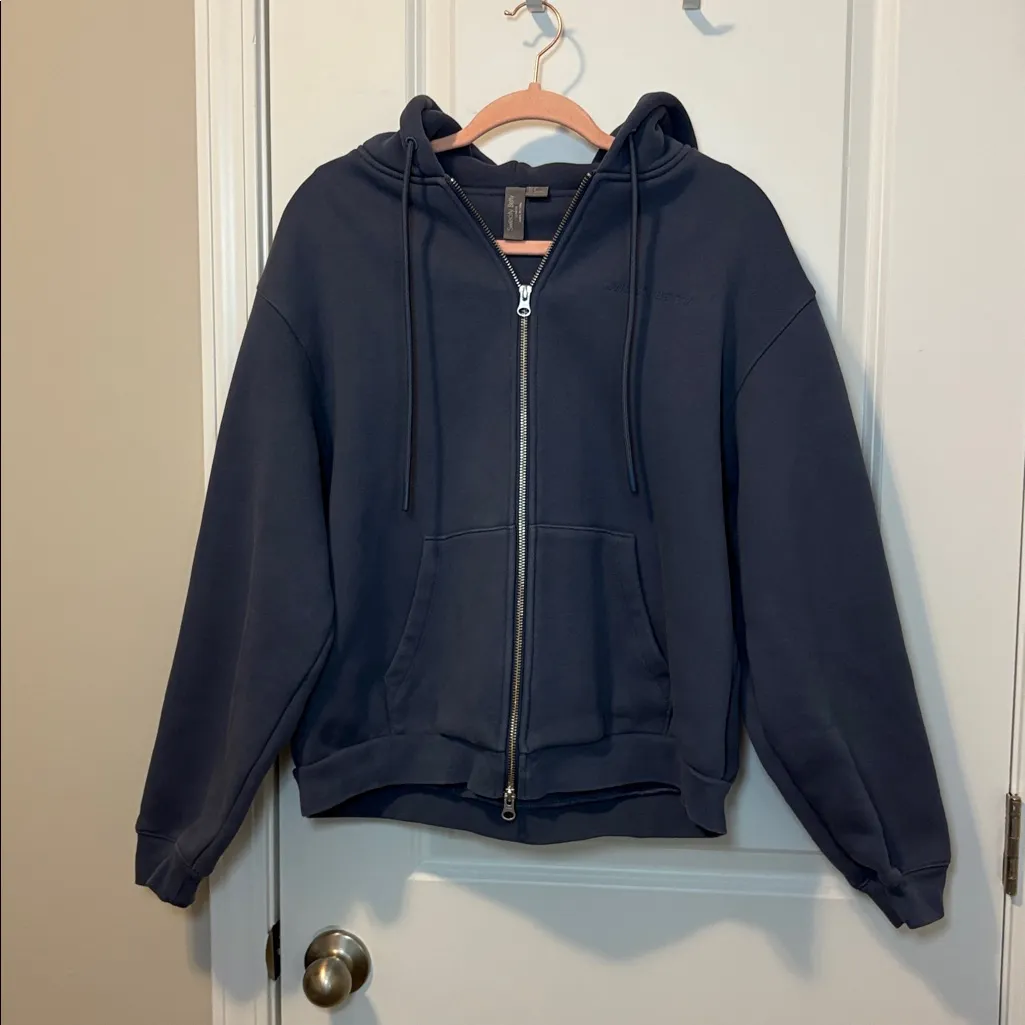 Sweaty Betty Powerhouse Full Zip Up Hoodie Blue Size Medium - Image 2