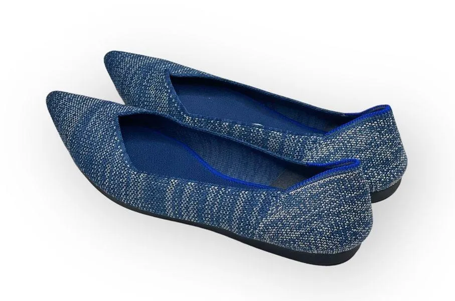 VHTF: Rothy’s ➤ The Point Ballet Flat ➤ Indigo Heather Blue ➤ 8M ➤ Retired Color - Image 5