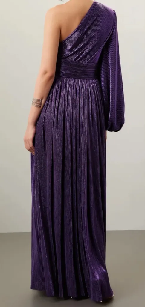 Bronx & Banco Florence One-Shoulder Purple Evening Gown - Image 2
