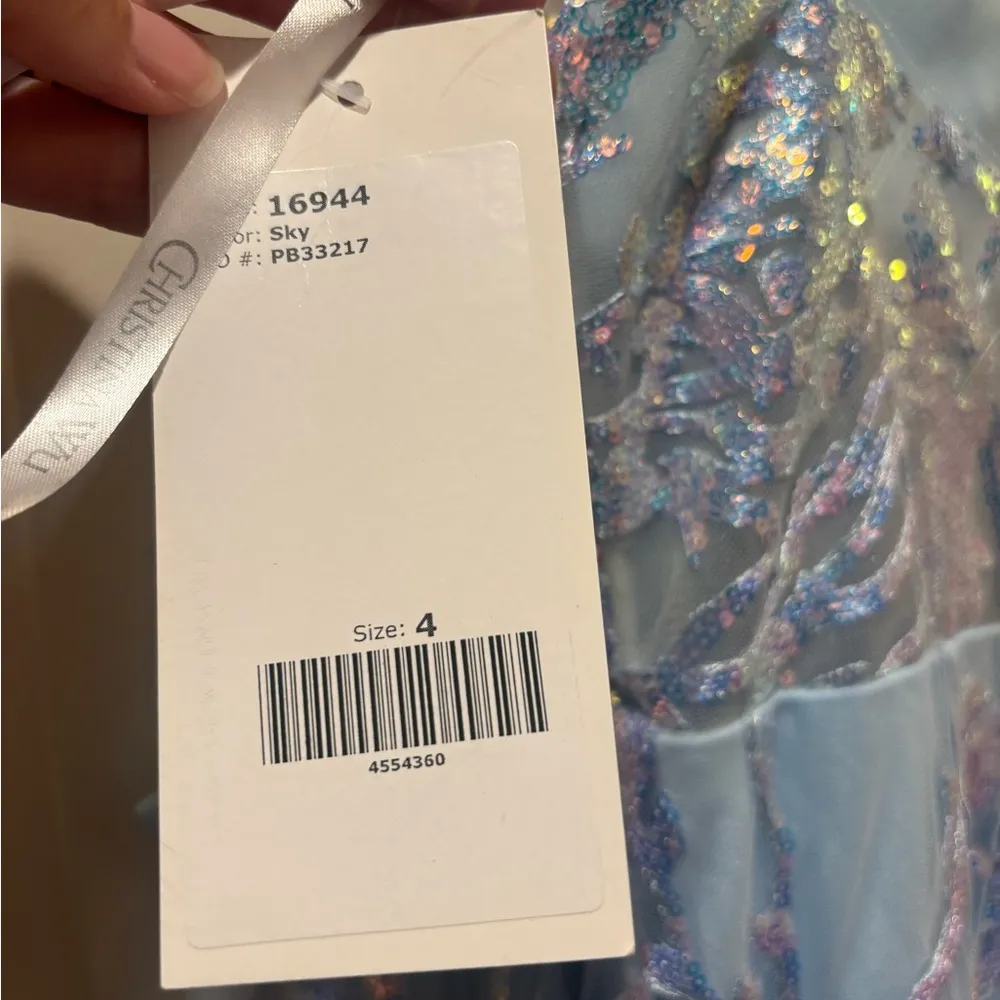 House of Wu Tiffany Designs prom pageant formal party dress sky blue  size 4 NWT - Image 14