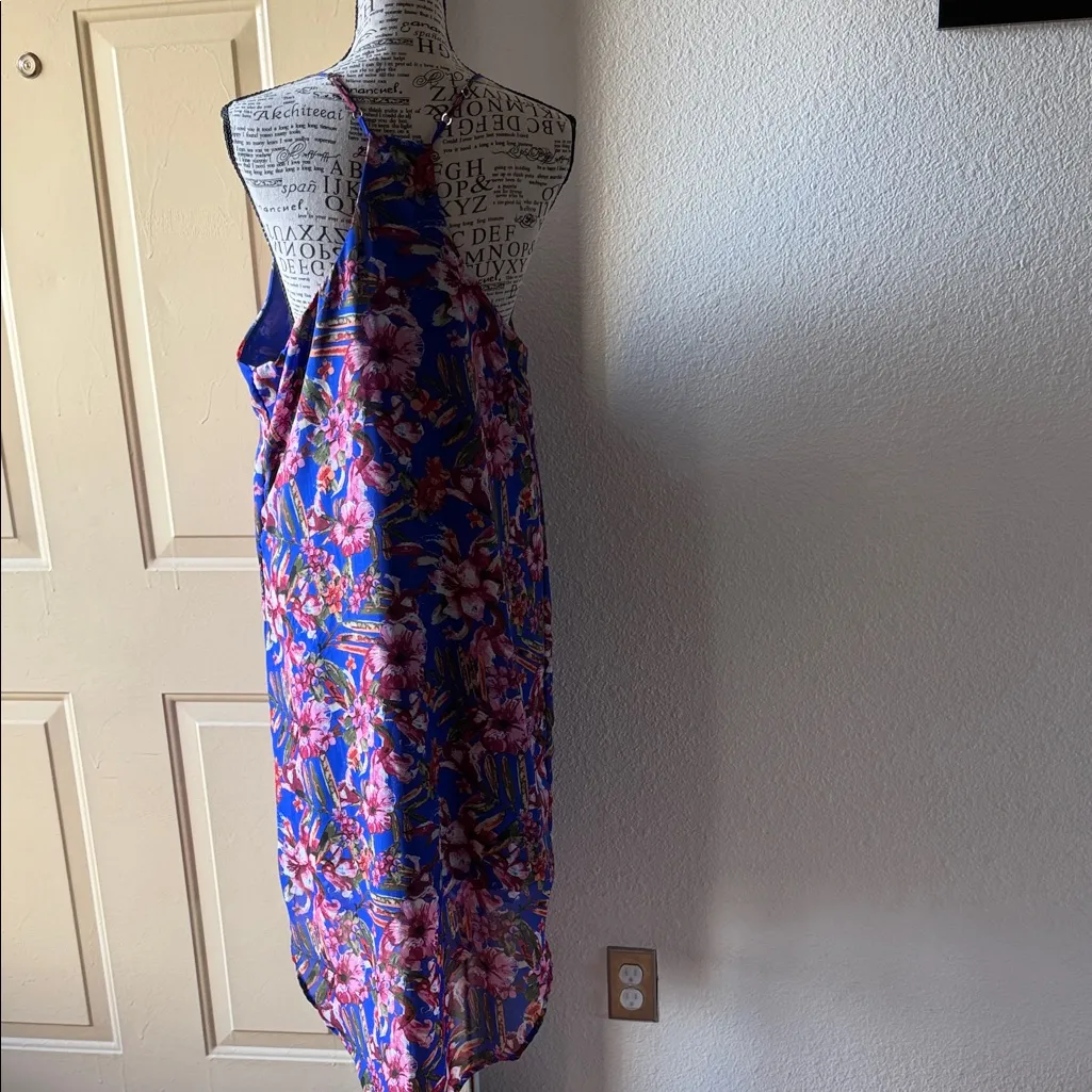 Mary & Mabel Vibrant Floral High Low Dress - Image 4