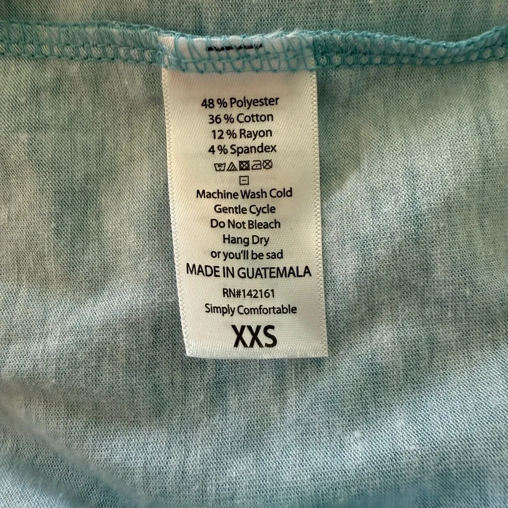 Blue Oversized Irma Tee XXS LuLaRoe Simply Comfortable Boxy Fit Top NWT Tunic - Image 7