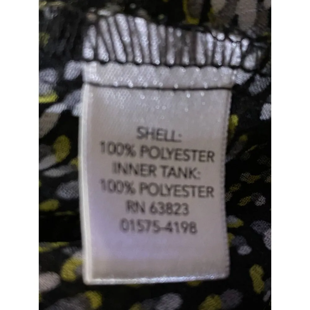 CJ Banks Blouse Womens 3X Used Black Lime - Image 8