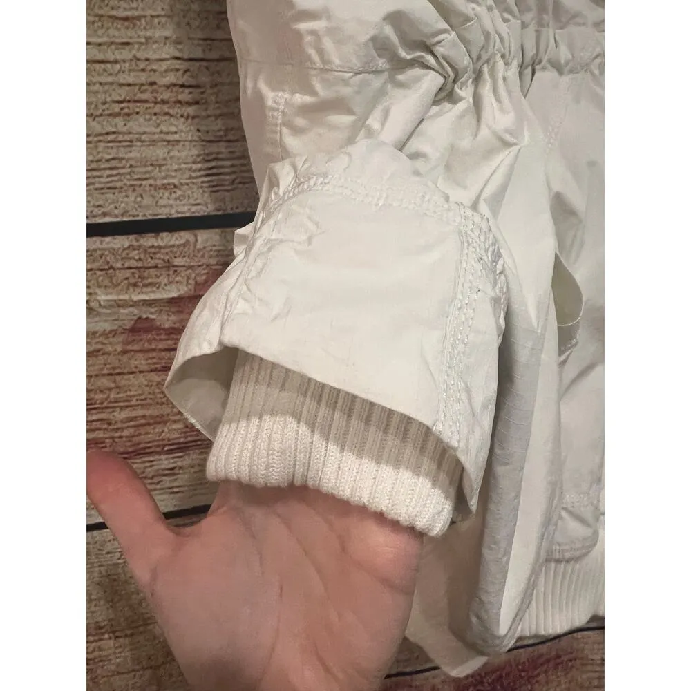 Free People She Fly Jacket Coat White Hood Layered Embroidered Aztec XS Oversize - Image 8