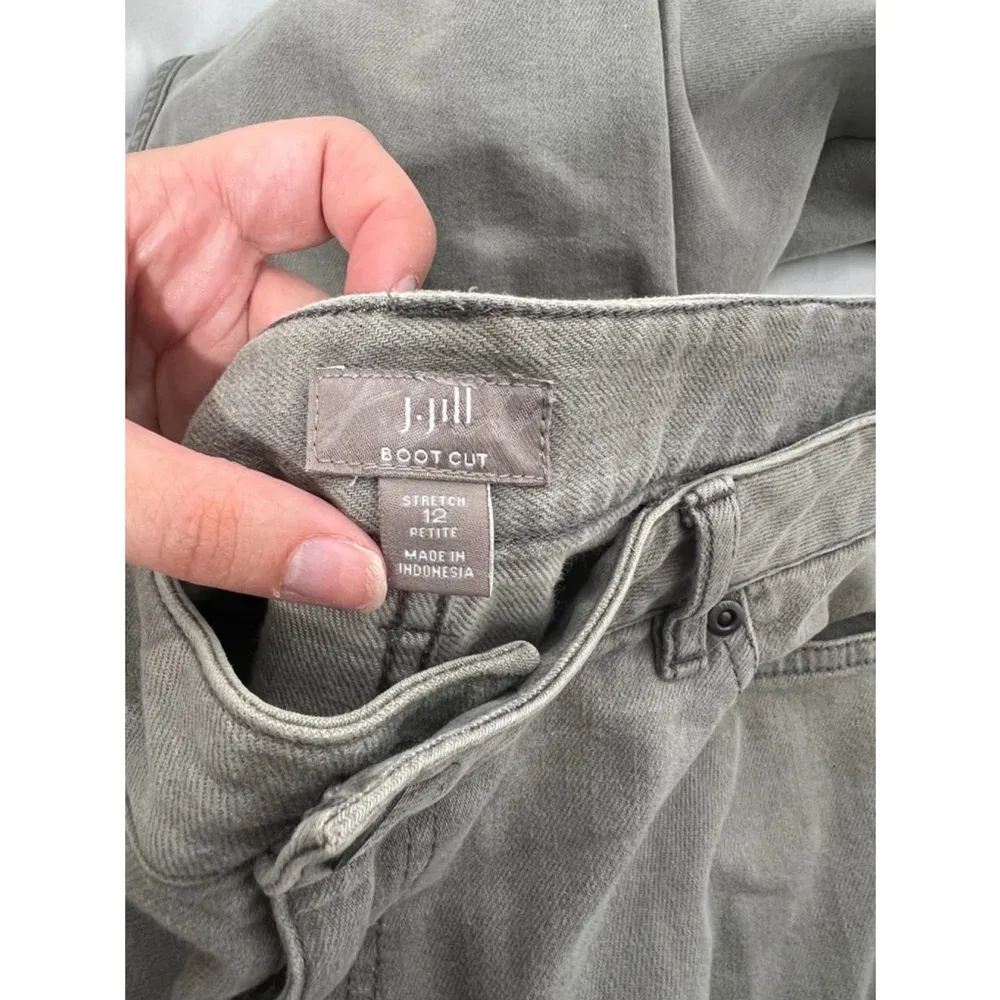 J.Jill‎ Gray Boot Cut Jeans Size 12 Petite - Image 3