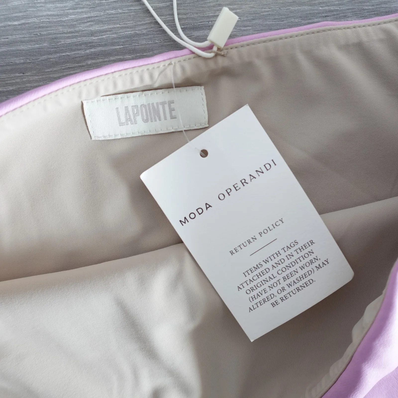 Lapointe Stretch Faux Leather Cropped Tube Top in Blossom Pink Size 4 - Image 6