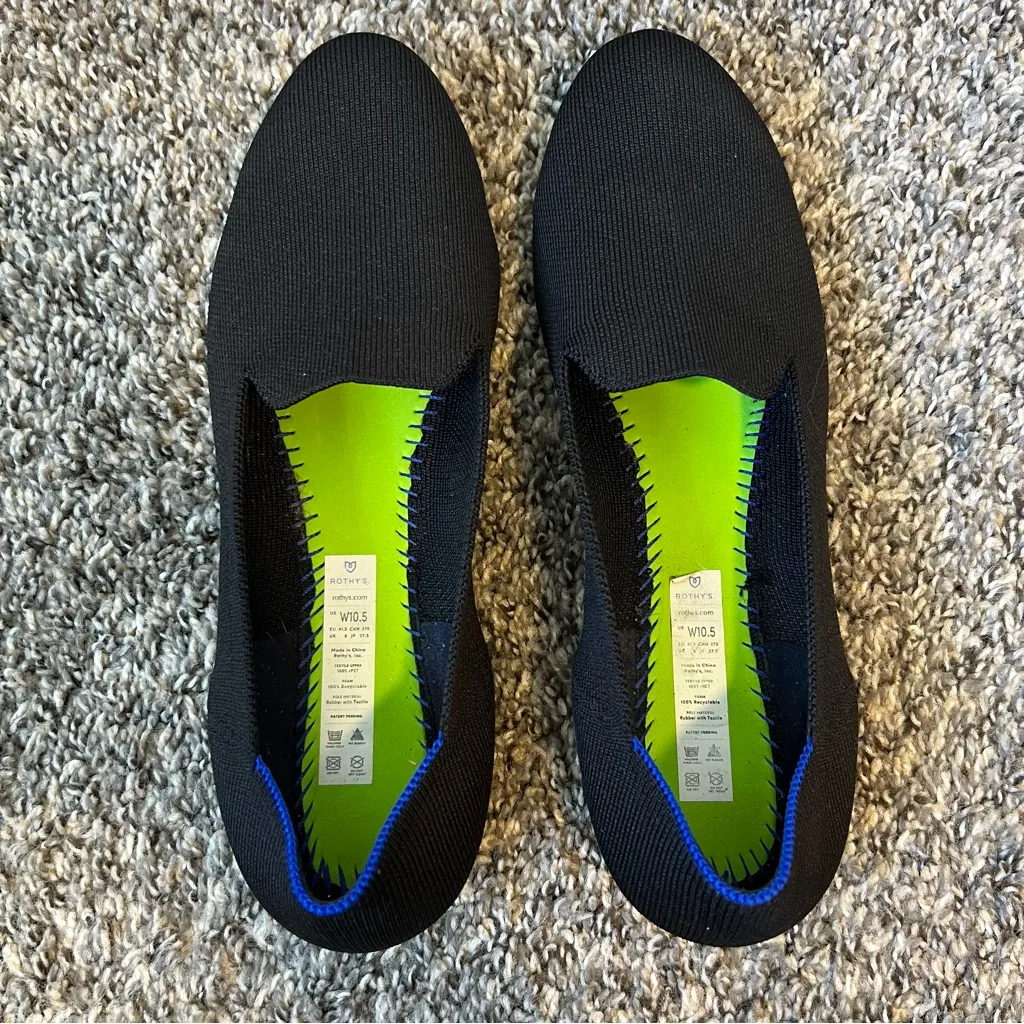 Rothy’s Women’s Black Solid Loafers‎ Flats Size 10.5 - Image 4