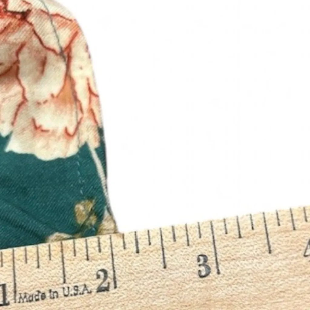 American Eagle Green Floral Romper M Off-Shoulder Cottagecore Boho Coquette‎ - Image 11