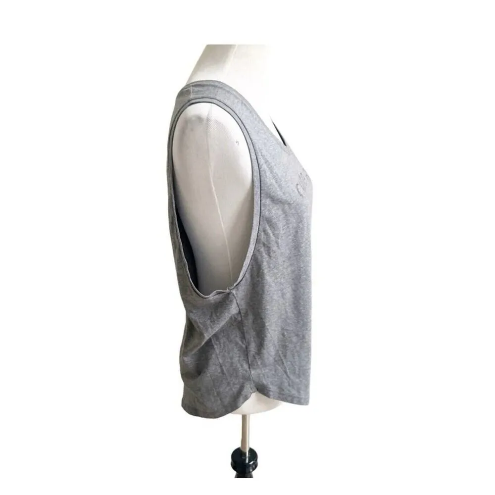 Fabletics Women’s Cute AF Muscle Workout Tank Size Medium Grey Gym Athletics - Image 3
