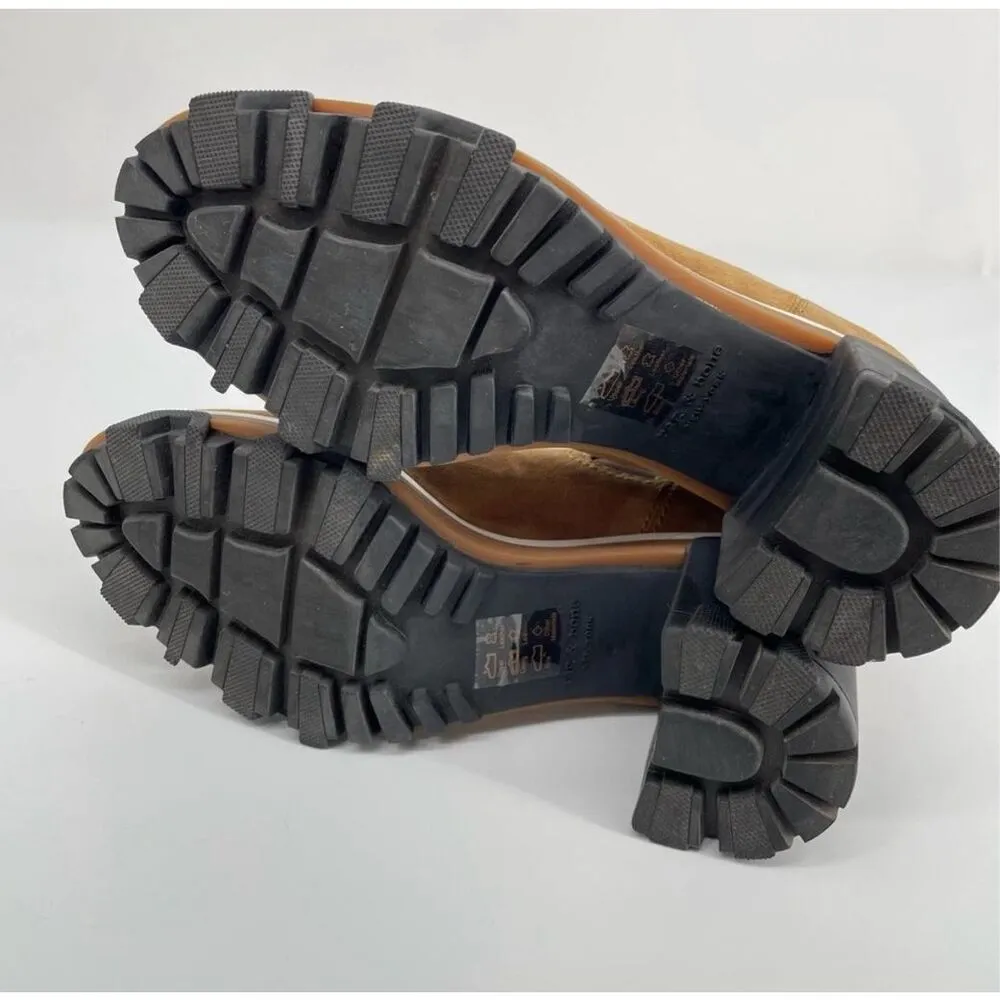 Rag & Bone Shiloh High Heeled Boot Chunky Lug Sole Boot Size 38 / 8 golden brown - Image 8