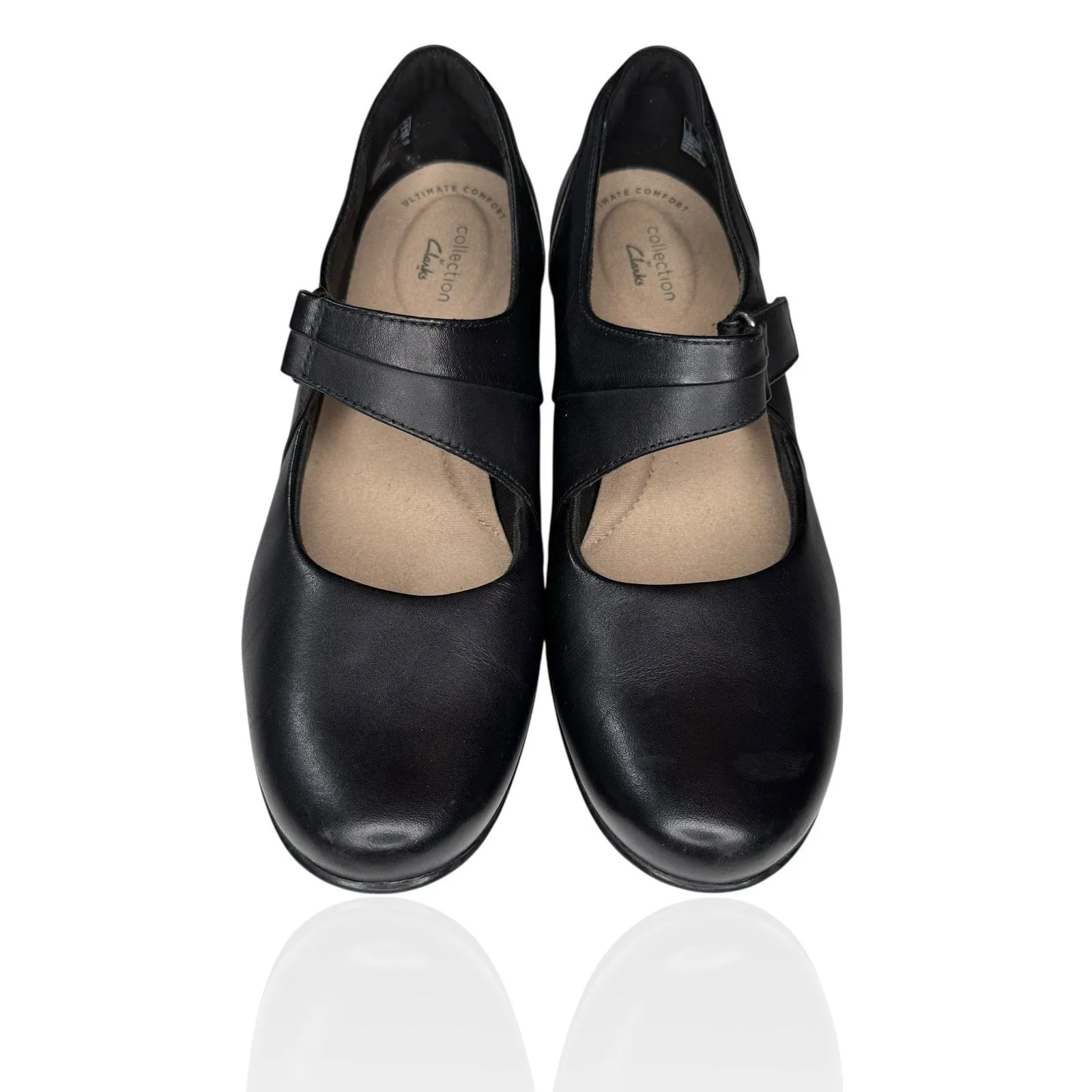 Clarks Collection Women's 8.5‎ Emslie Lulin Mary Jane Pumps Black Comfort Heels - Image 4