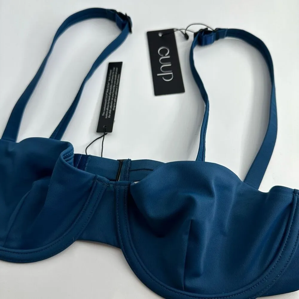 NWT CUUP The Balconette Top in Blue Horizon UPF 50 Slide and Set Size 4 34B - Image 3
