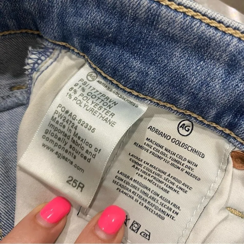 AG | Farrah Skinny Ankle Jeans in a Light Wash Size 25 R - Image 6