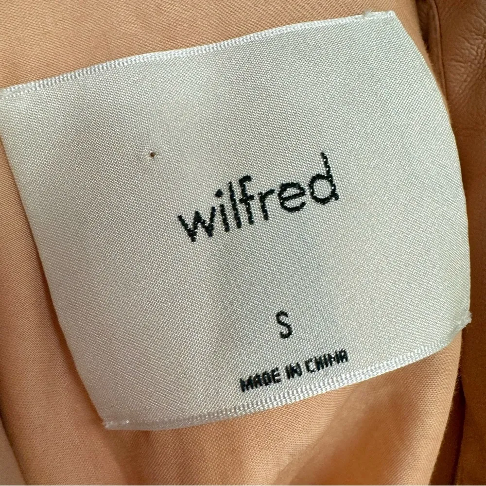 Wilfred The Ganna Shirt Jacket Button Up Vegan Faux Leather Light Pink Small S - Image 6