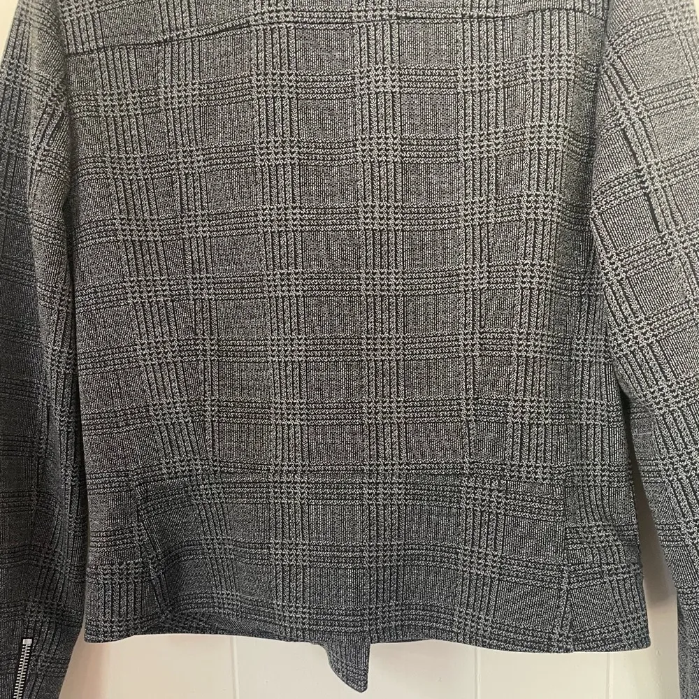 Ann Taylor Grey Plaid Zip Up Jacket Blazer ~ Pockets, Lined ~ Women’s Size 2 - Image 11