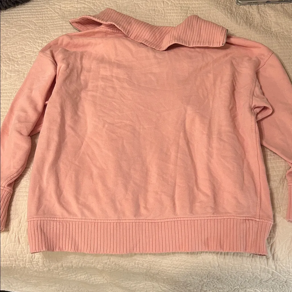 Aerie Blush Pink Quarter Zip Sweater - Image 2