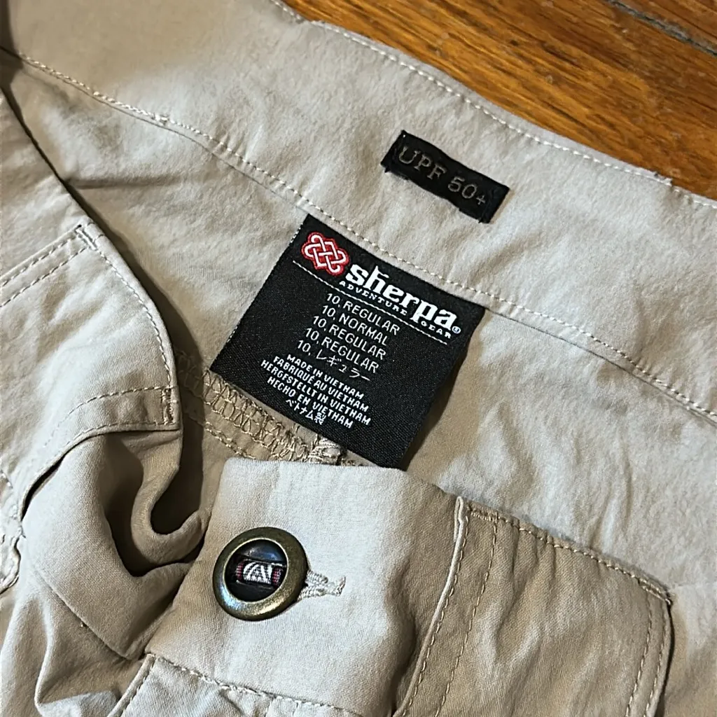 Sherpa Adventure Gear Women’s Hiking Pants, Adjustable Inseam, UPF 50, Sz 10 Tan - Image 2