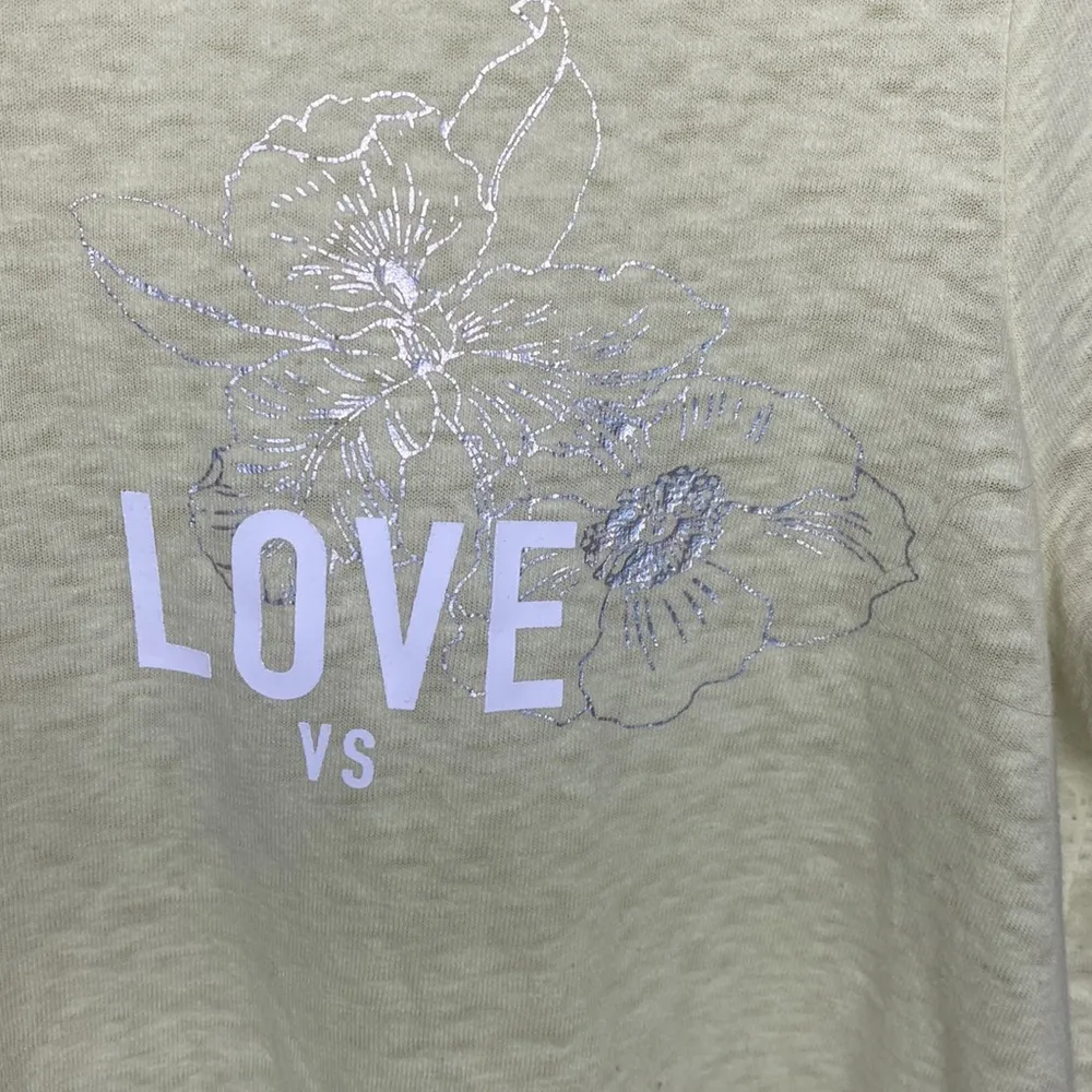 Victorias’s Secret pale yellow love graphic burnout t-shirt size M - Image 25
