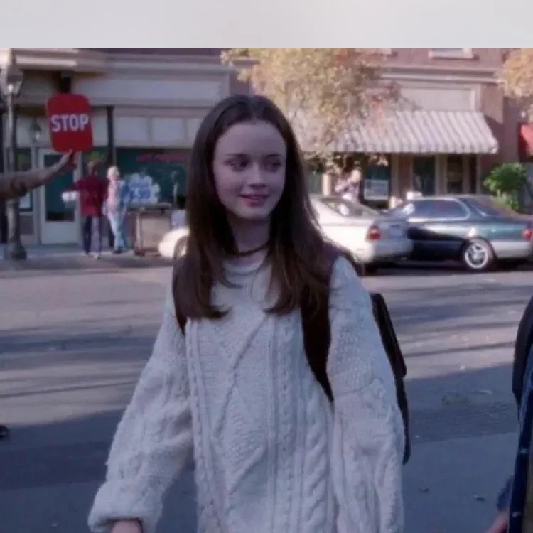 Sonoma Ivory Cable Knit Crewneck Sweater Gilmore girls - Image 5