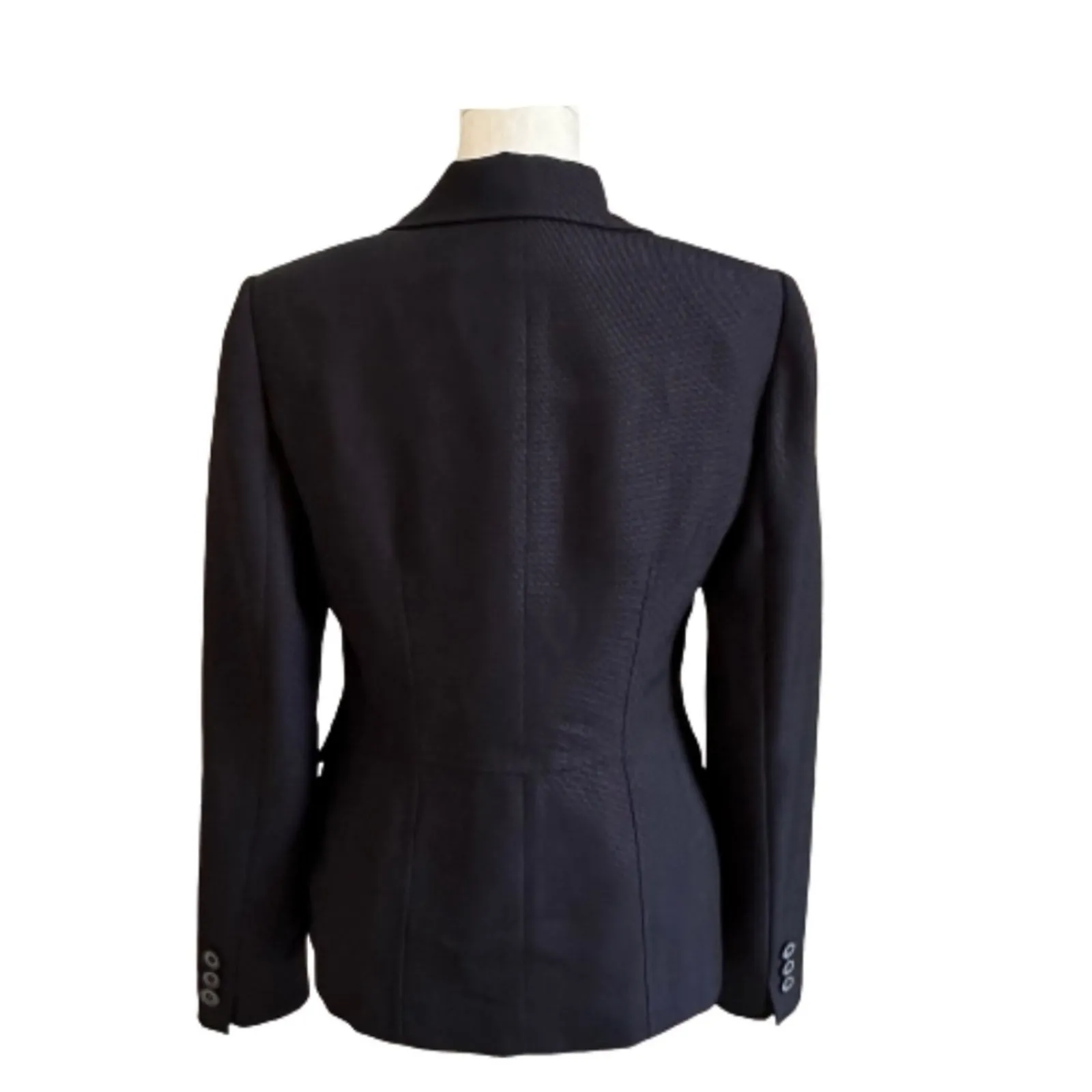 Jones New York Suits Blazer Jacket Women Navy Blue Button Front Career Size 6 - Image 5