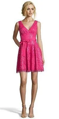 BCBGMAXAZRIA Pink Dress With Pockets - Image 2