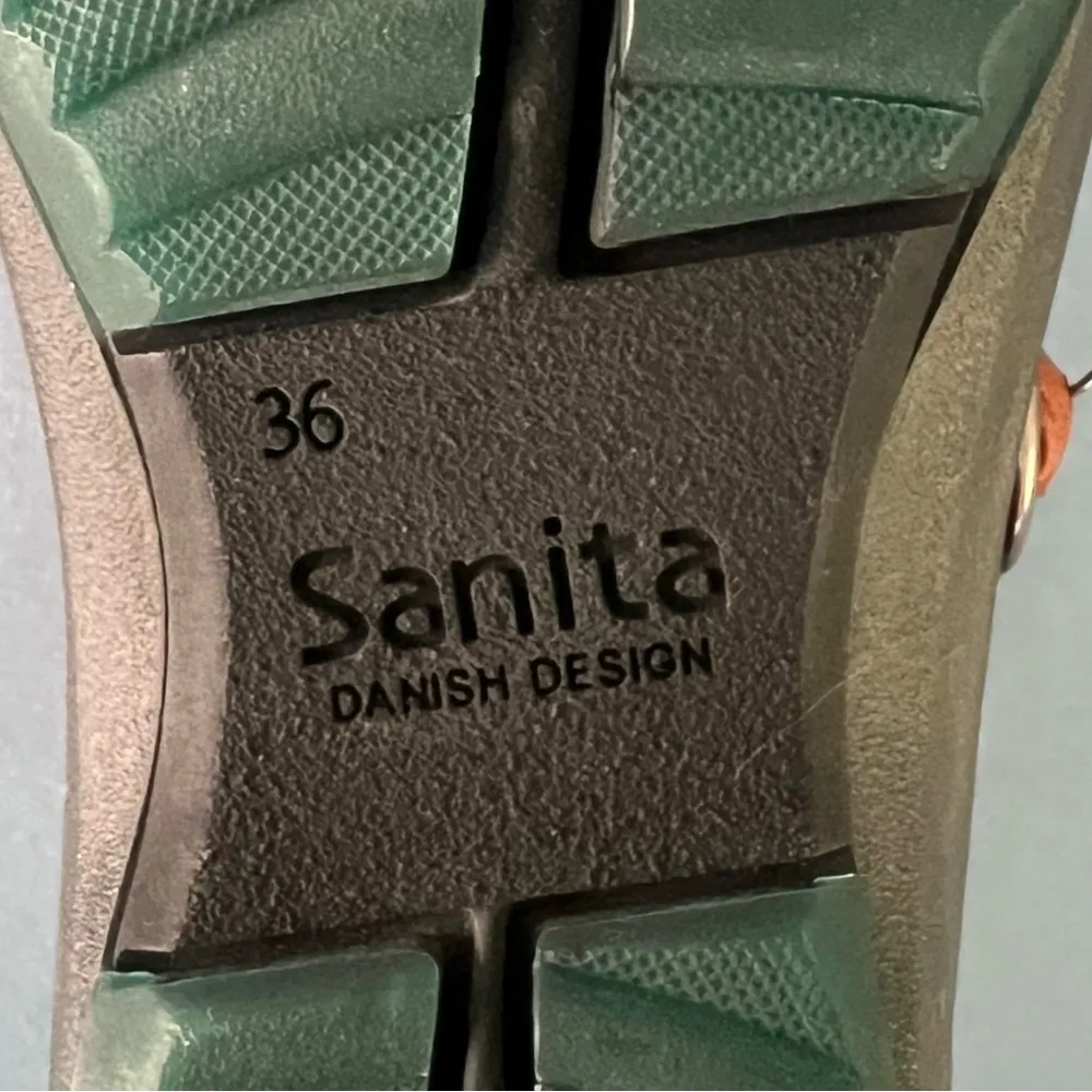 Sanita Liquicell Brown Leather Buckle Strap Slip On Open Back Danish Clogs Size 6 - Image 8