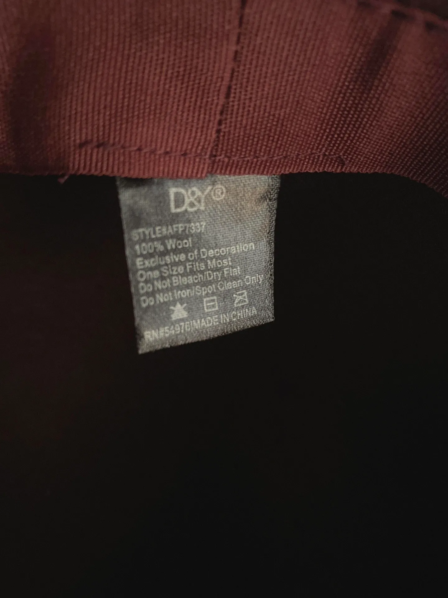 D&Y Maroon Hat - Image 3
