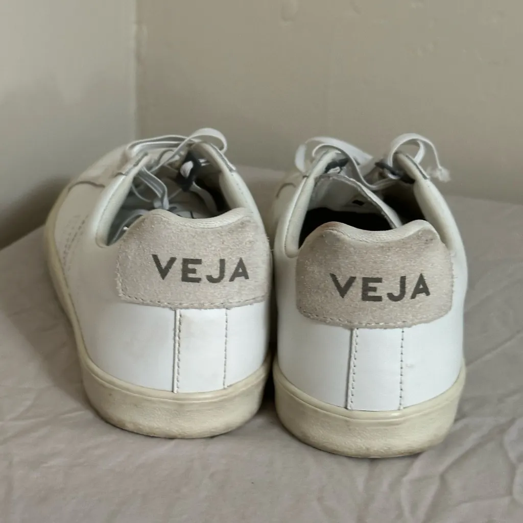 Veja Esplar White Leather Sneakers Women’s 6 / EU 37 – Minimalist Anthropologie - Image 5