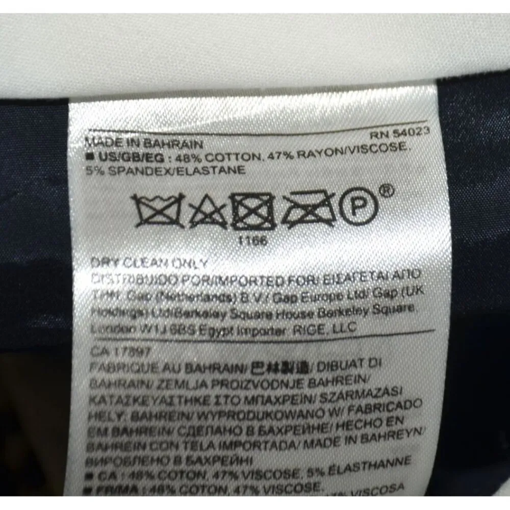 Banana Republic Black White Sloan Pants Size 6 Short Ankle Stretch Trousers - Image 10