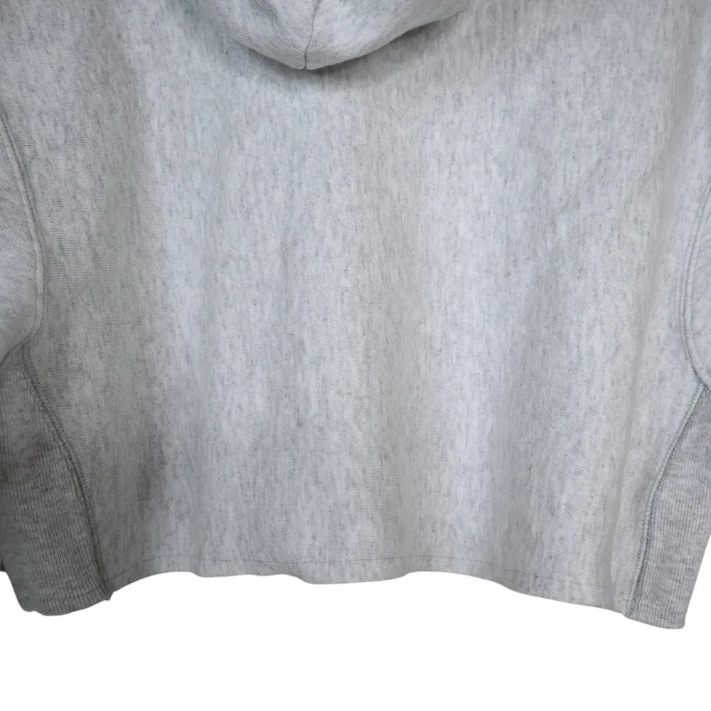 Champion Women's S Reverse Weave Gray Cropped Cuttoff Hoodie - Image 6