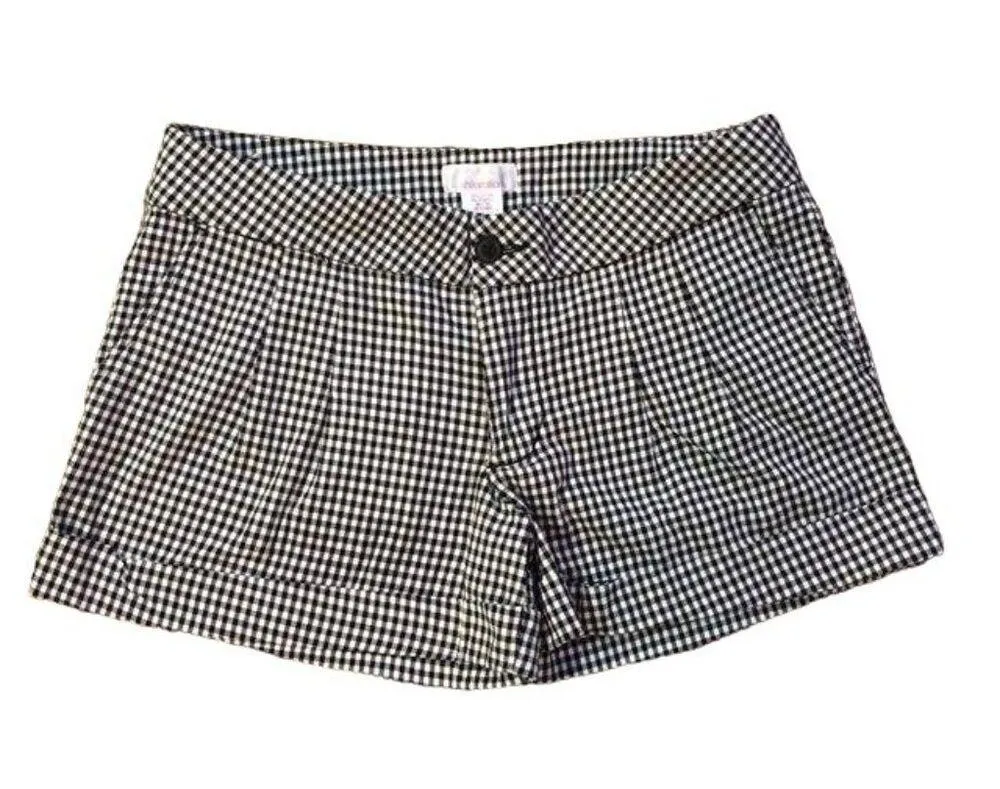 Xhilaration Shorts Juniors 11 Used Black Gingham Light Pleated - Image 6