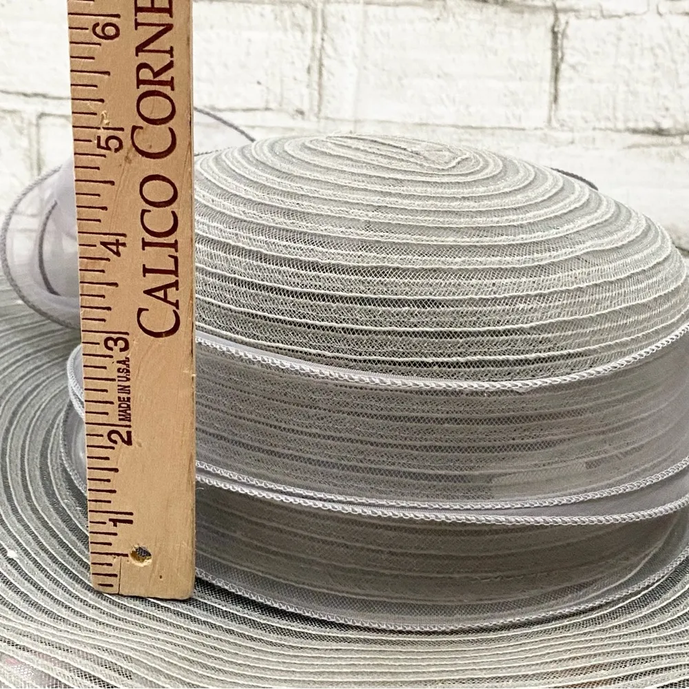 Vintage GIOVANNIO NY “Truly” Gray Wide Brim Dress Hat Derby Fascinator Hat - Image 6