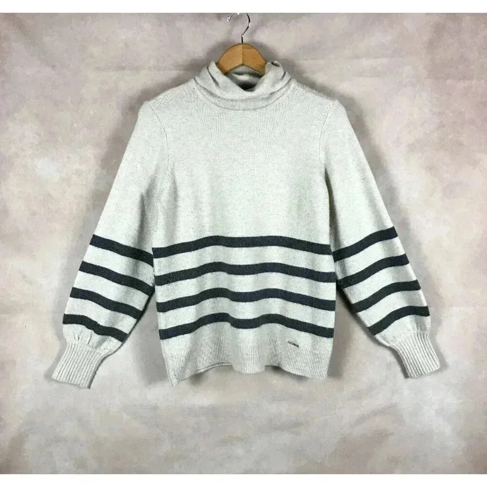 MICHAEL KORS Beige Turtleneck Sweater Small - Image 8