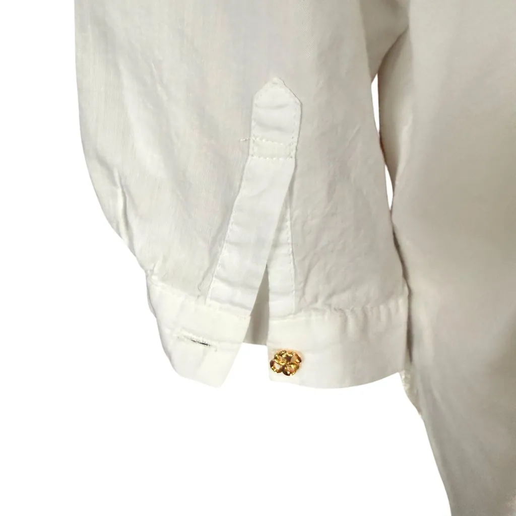 Kumikyoku white collared button down shirt women's size 2 - Image 7