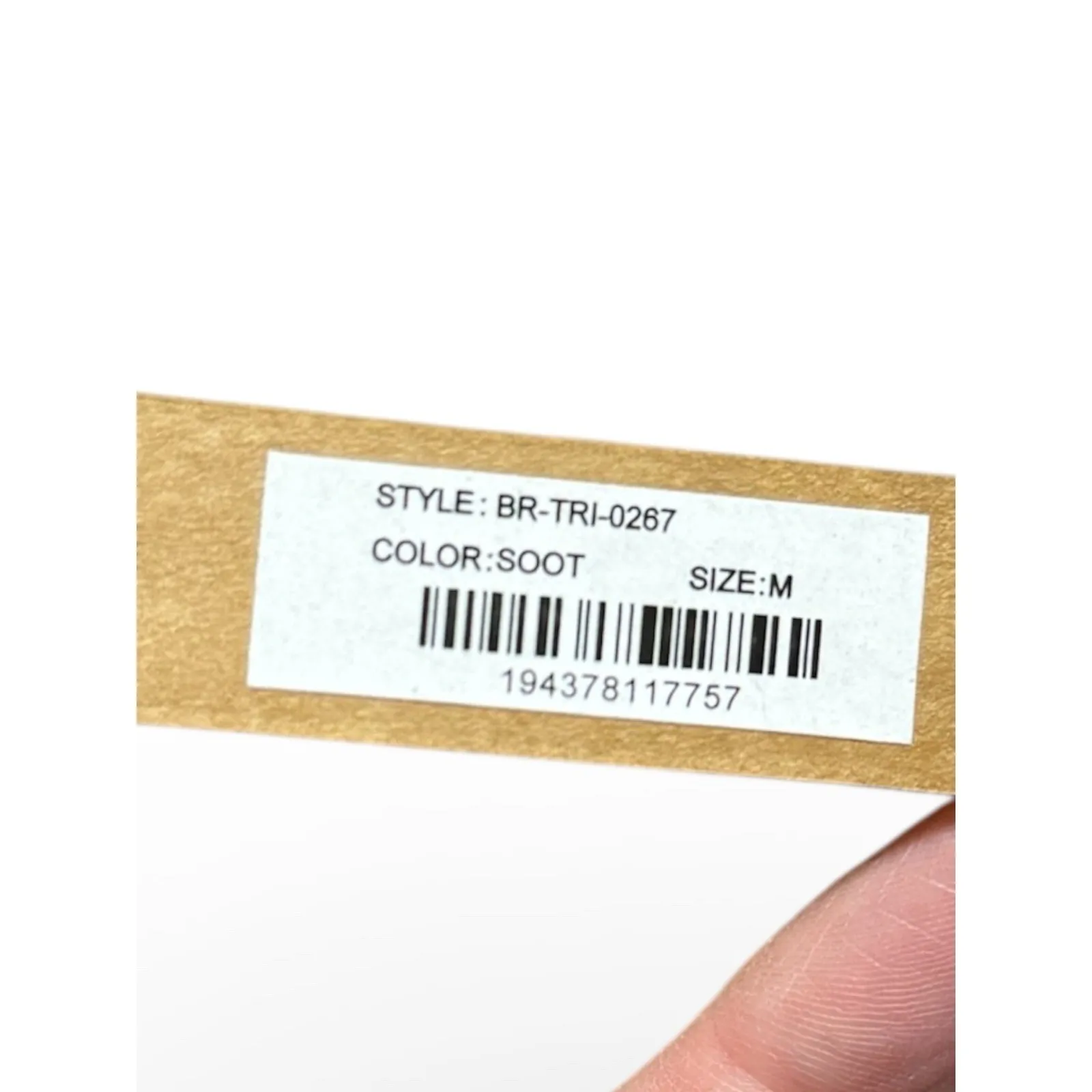 SKIMS NEW Black Soot Medium Fits Everybody Triangle Bralette Bra Hook Eye Comfy - Image 4