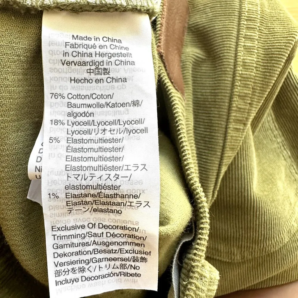 Madewell Classic Straight Jeans Corduroy Edition Straight Leg Jeans Green 28" - Image 6