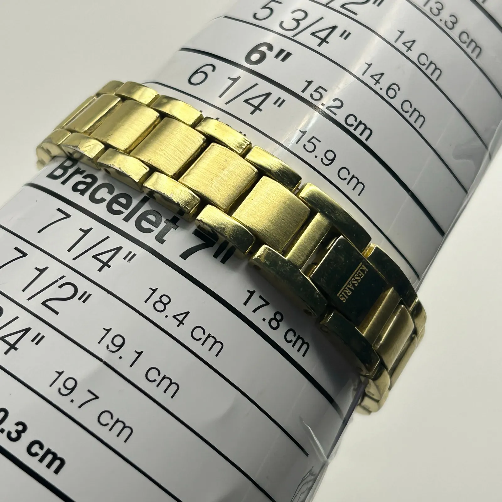 Kessaris Gold Tone Mother Pearl St. Steel Women’s Watch Working New Battery - Image 6