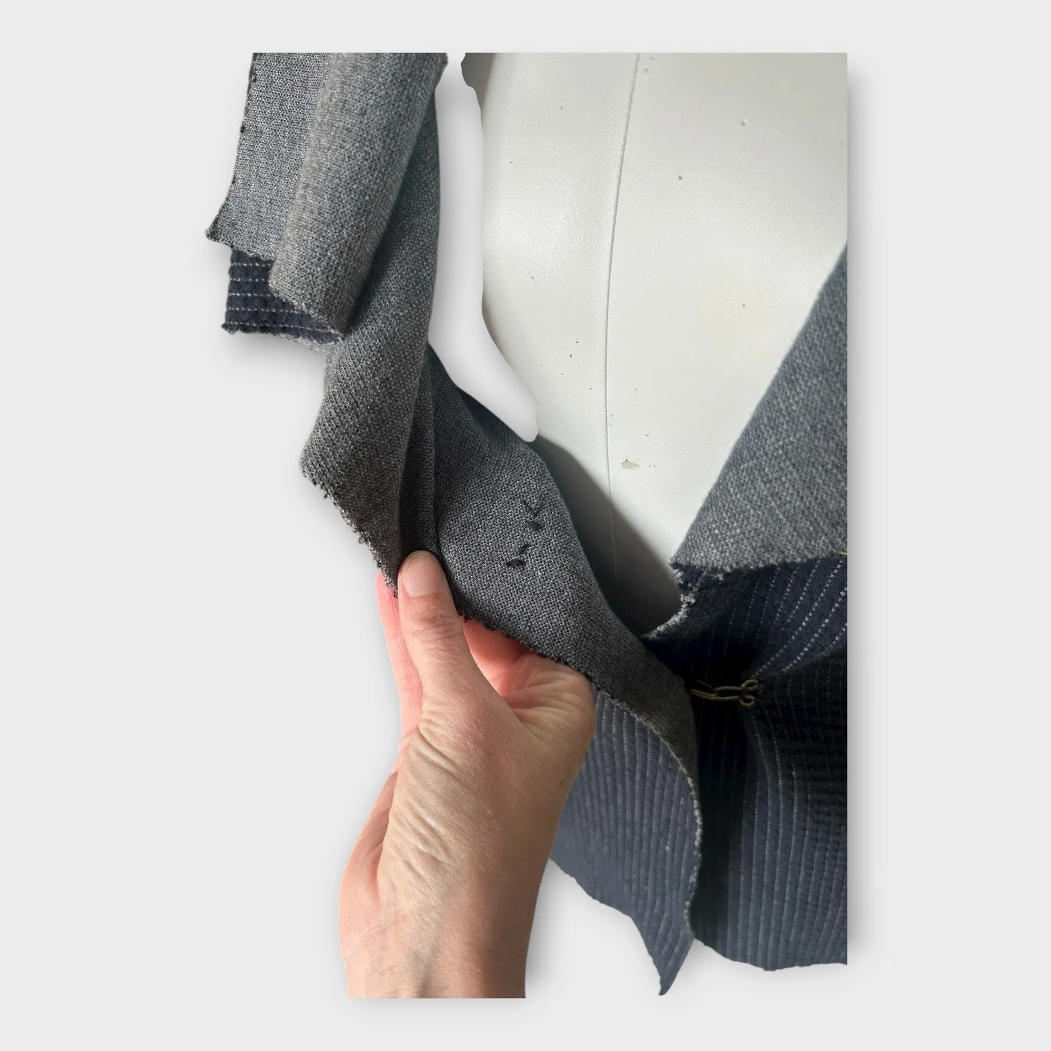 Aratta Silent Journey Drapey Asymmetrical Wrap Cardigan Navy Blue S Edgy Boho - Image 7