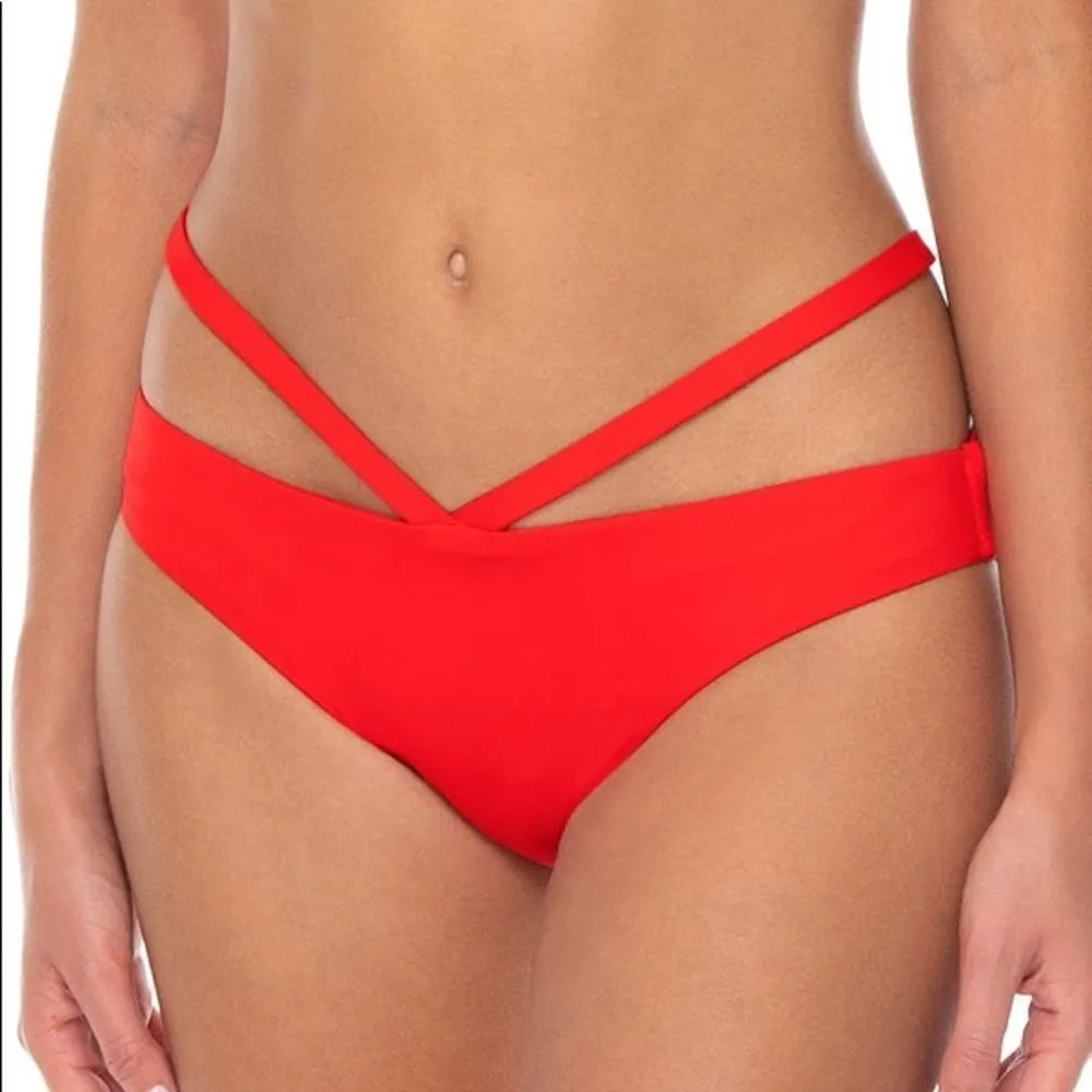 ✨ Sunset Born Free Stella Strappy Hipster Bikini Bottom Women's✨ Pink Size M - Image 3