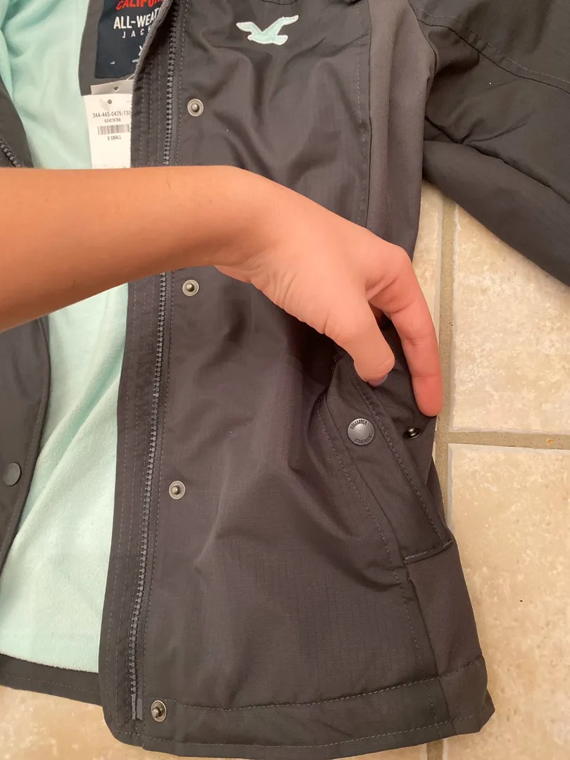 Hollister Grey Winter Coat - Image 2