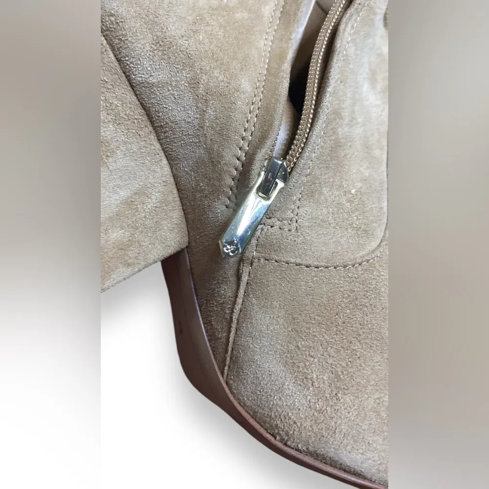 Sam Edelman Roden Women's Pointed Toe Camel Suede Ankle Slouch Booties - Image 4