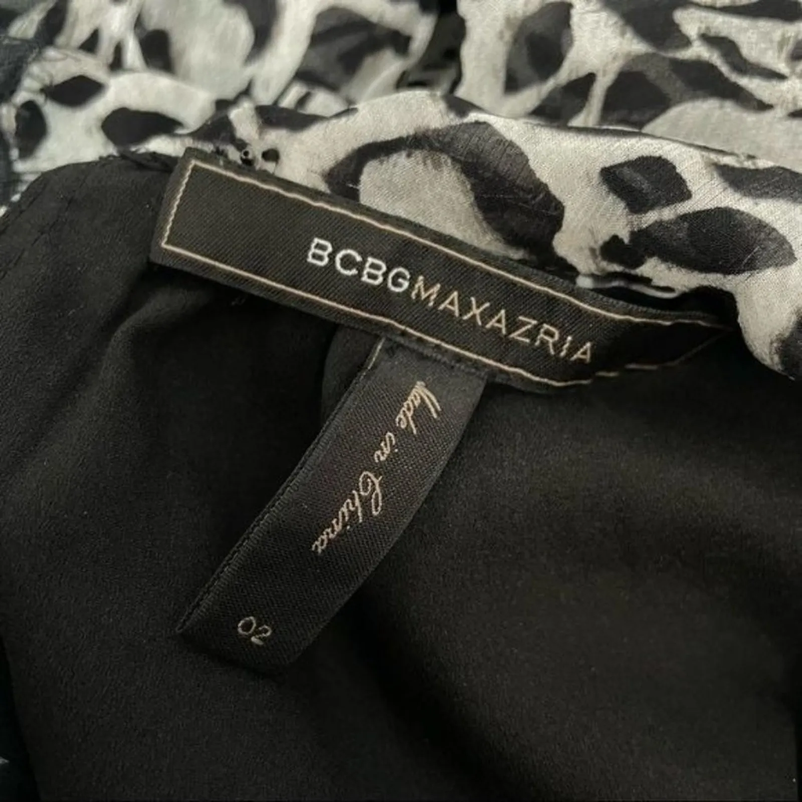 BCBGMAXAZRIA Silk Animal Print Dress Womens Size 2 Leopard Baddie Party Mob Wife - Image 12