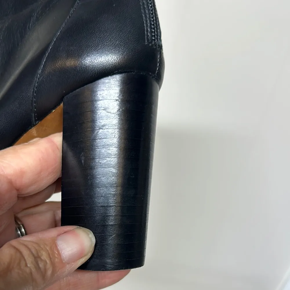 Coach Black Ankle Booties with Scalloped Trim - Image 13