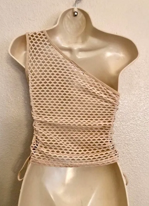 NWOT Sexy  stretchy mesh top w/ adjustable sides. - Image 3