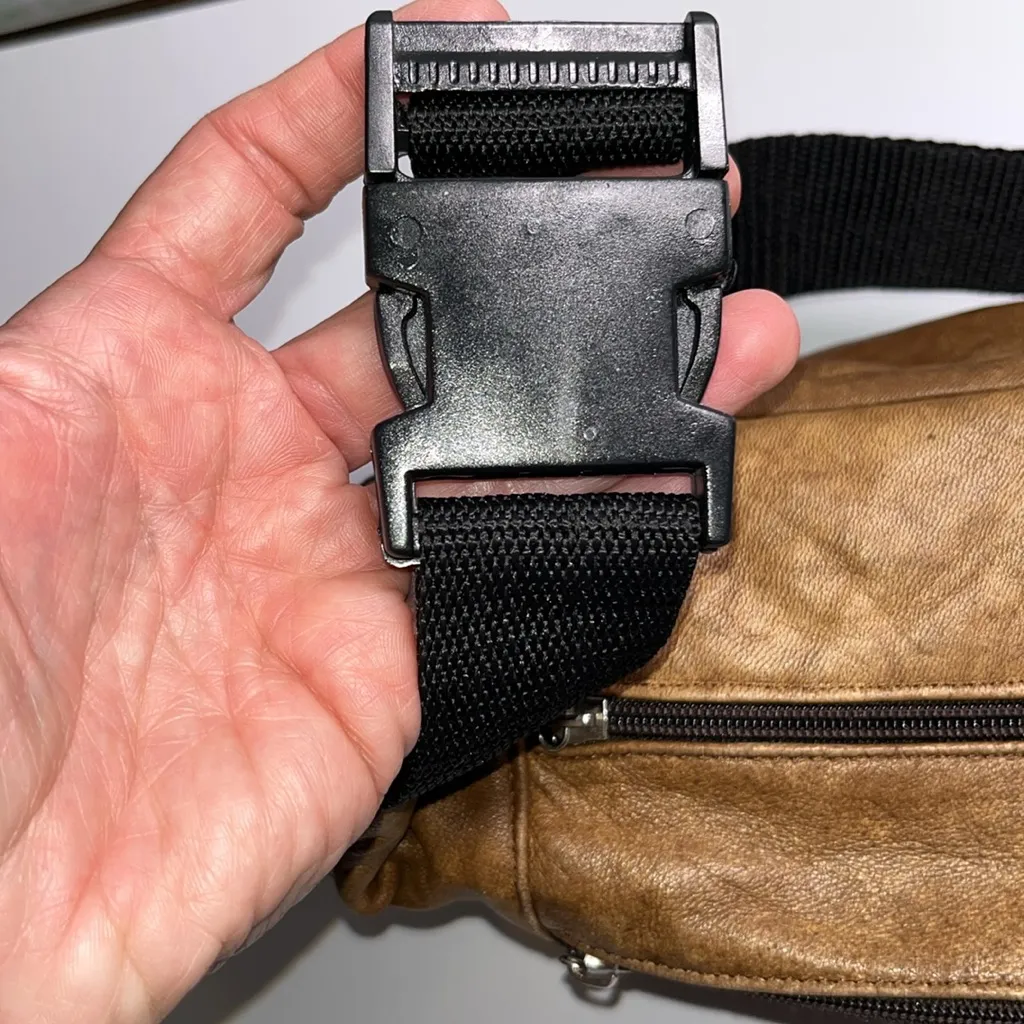 Unisex Vintage Brown Leather Hip Bag • Fanny pack • cross body bag • vacation - Image 12