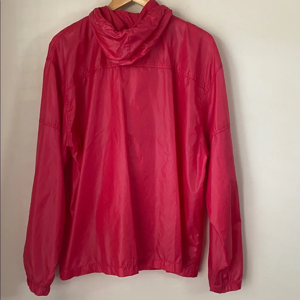 VINTAGE RARE 80s Izod Lacoste Alligator Raincoat Windbreaker Jacket Size Large Red - Image 5