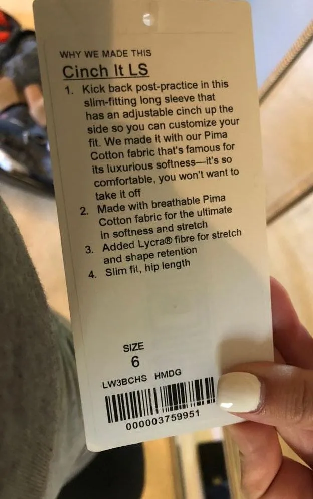 Lululemon Cinch It LS Top - Image 2