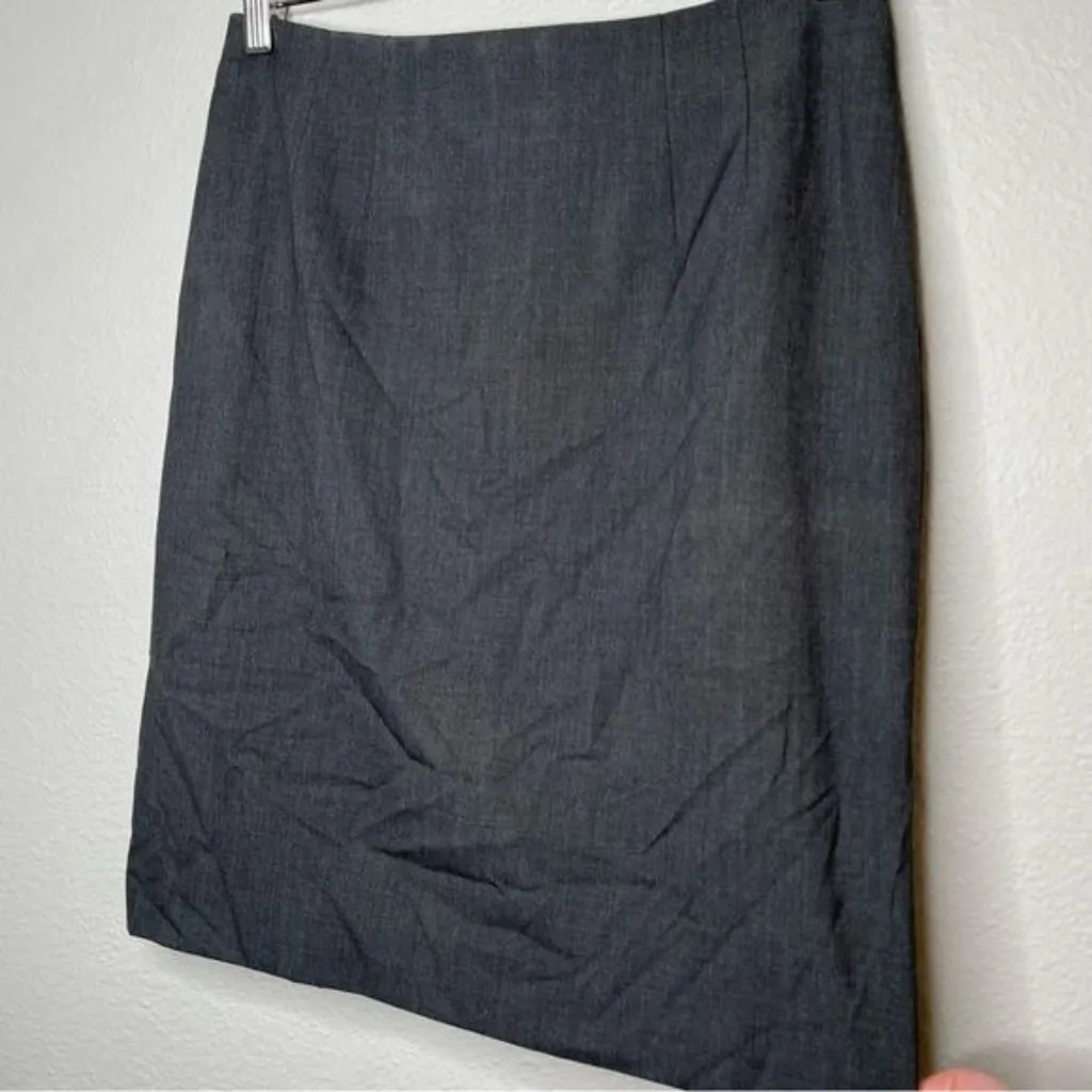 H&M womens 10 charcoal gray business pencil skirt office siren career wear size - Image 3